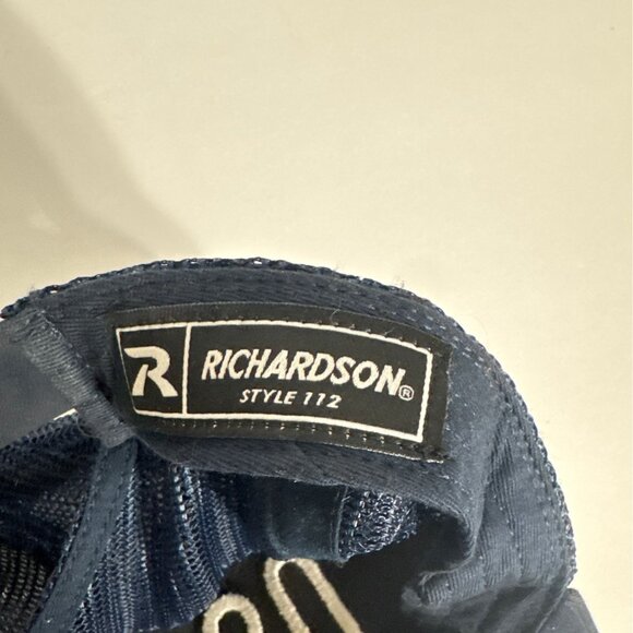 Richardson OSO Trucker Hat Snapback Mesh Cap Men's Adjustable Navy Blue - Picture 7 of 7